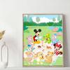 DIY Diamond Painting Mickey Mouse and His Friends Cross Stitch Kit Mosaic Art Diamond Painting Full Circle Diamond Home Decoration