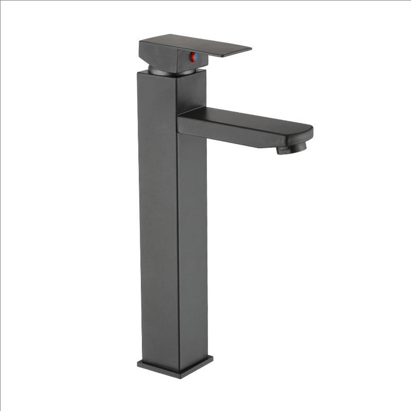 Black Basin Faucet Hot and Cold Mixers Bathroom Wash Basin Faucets Taps Single Handle Cream White Basin Faucets Gray White