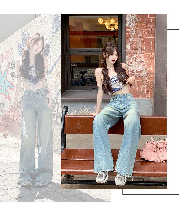 Autumn Women’s Mid-Low Waist Wide Leg Flare Jeans - Loose, Slimming, Ripped, Straight Micro Flare Pants