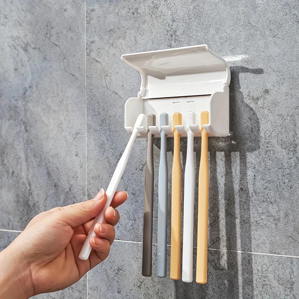 Simple Wall Mounted Toothbrush Rack No Perforated Toothbrush Storage Rack Toothbrush Storage Rack Toothbrush Holder Wall