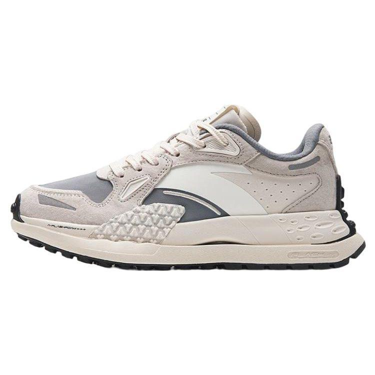 Anta Life Collection Star 202 Slip Resistant Abrasion Resistant Low Top Sports Casual Shoes Women's White Gray 122318880A-1