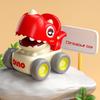 Dinosaur Pull-back Toy Car, Cartoon Gear Storage Scooter, Top Storage Box Toy Car, Anti-fall and Anti-collision Inertial Toy Car