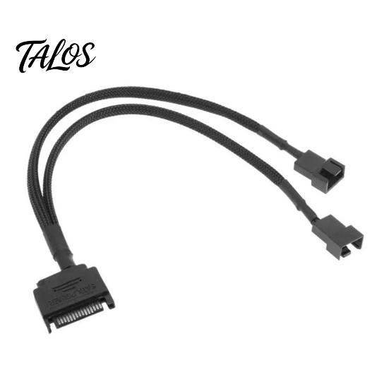 SATA 15Pin to 2 Way 3Pin 4Pin Computer Fan Power Adapter Extension Cable Wire