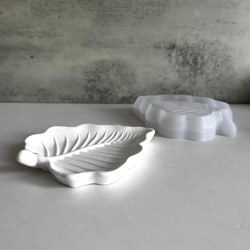 Blatt Tablett Silikonform DIY Schmuck Aufbewahrungsplatte Organizer Kerzenhalter Beton Zement Gips Epoxidharz Formen