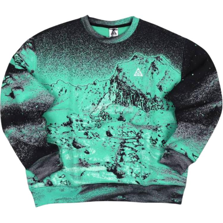 Nike ACG Series Printed Crew Neck Long Sleeve Sweatshirt Men sweatshirt Green DQ5791-369