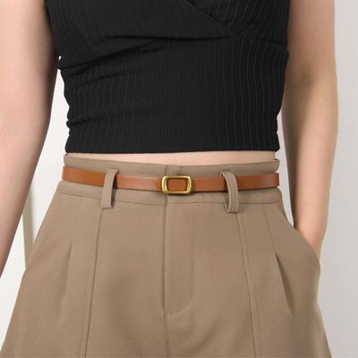 Yousheng Imitation Leather Women Belt Adjustable Length Retro Style Waist Belt Decorative Jeans Belt Casual Office Parties Wear