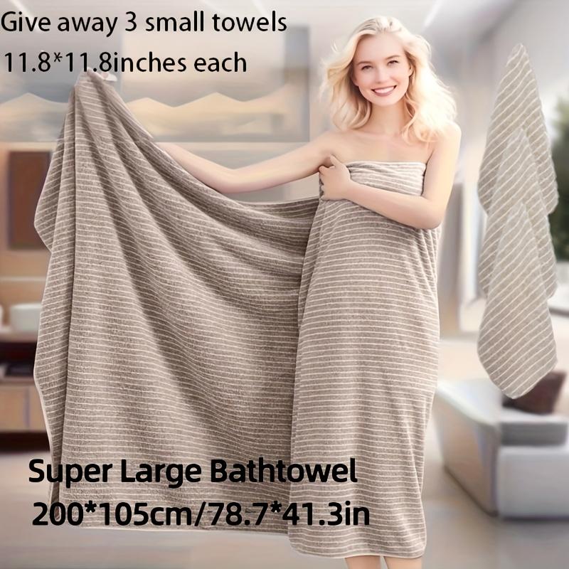 

4PCS Coral fleece with strong water absorption can t dry quickly and can t lose fleece Durable, autumn fluff bath towel