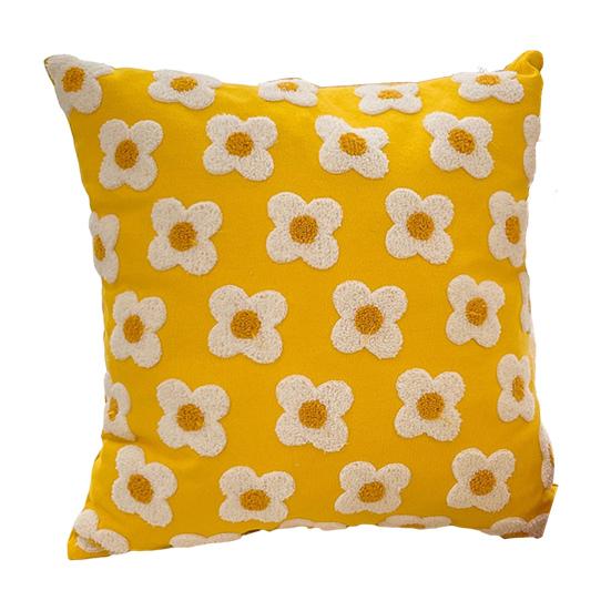 Yousheng Plush Flower Pillow Cover Spring Summer Throw Pillow Case Farmhouse Decor Pillow Case with Hidden Zipper for Sofa Bed Home Decoration