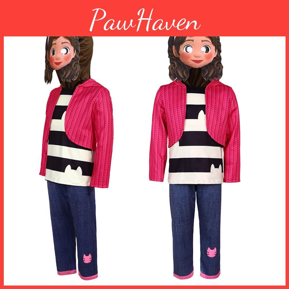 Gabbys Dollhouse Gaming Cosplay Jumpsuit For Children Crafted From High-quality Polyester