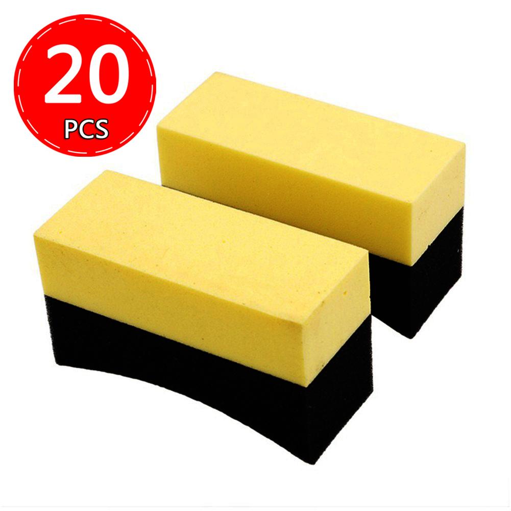 2-20 Stück Reifen Glanz Applikator Pads Auto Reifen Dressing Applikator Schwämme Wiederverwendbare Reinigungsschwämme Auto Karosserie Reinigungswerkzeuge