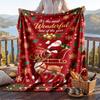 Christmas Flannel Throw Blanket Soft Warm Cozy For Sofa Bed Indoor Home Use Great Holiday Gift