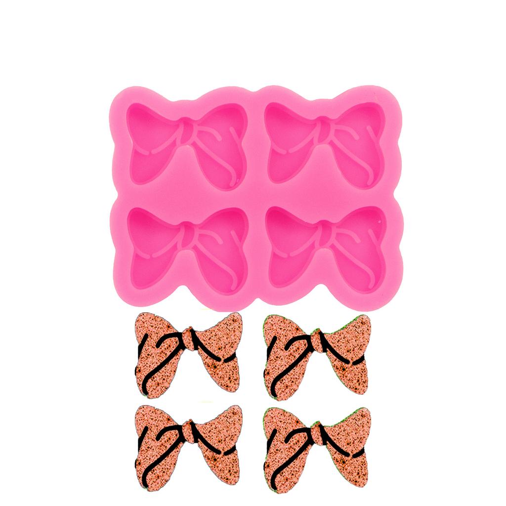 Bow Ribbon Molds Sugarcraft Clay DIY Cakes Dessert Gummy Candy Cupcakes Polymer Clay Gumpaste Mold