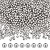 1set 800pcs 304 Stainless Steel Round Beads Stainless Steel Color 4mm Hole: 1mm