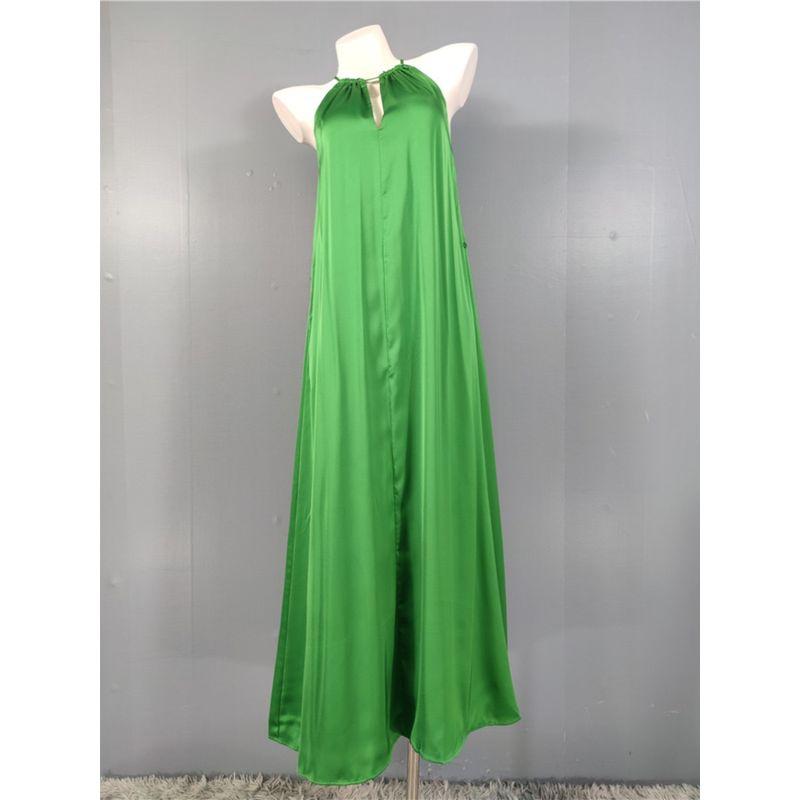 Export H Home Suspenders Exquisite Print Smooth Fabric High Quality Sleeveless Loose and Elegant Beautiful All-Match Dress