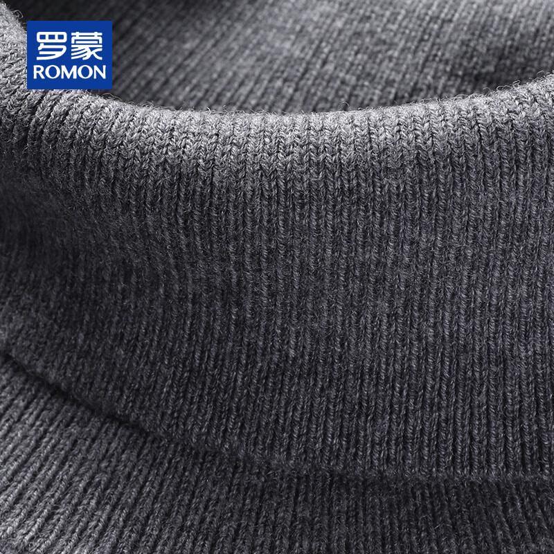 ROMON Men's 100% Pure Wool Thick Turtleneck Sweater