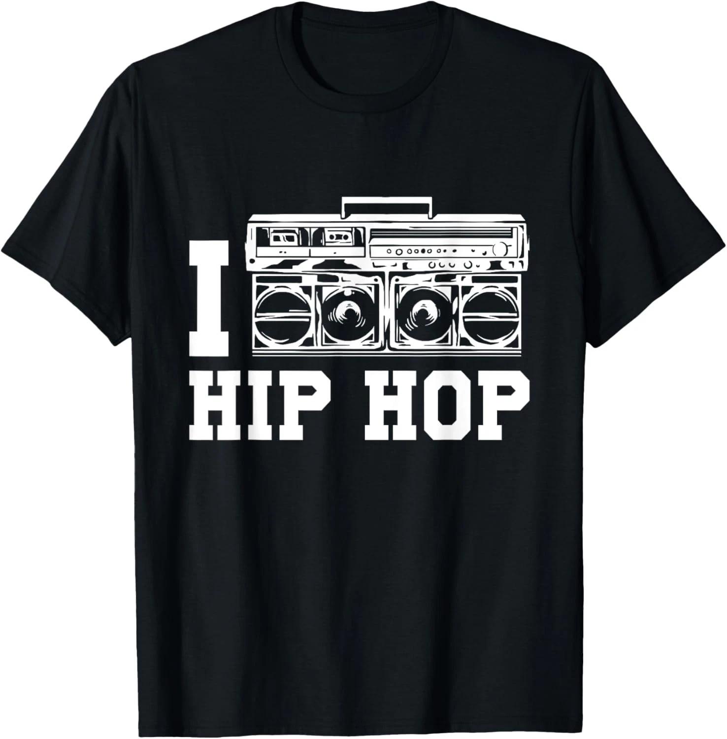 I Love Hip Hop Music Rap Rapper Breakdance Street Dance Club T-Shirt XL