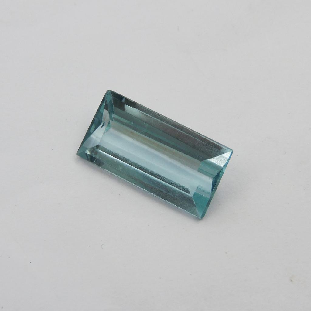 11.95 Ct Natural Blue Aquamarine Perfect Baguette Cut   Loose Gemstone