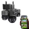 3 Lens Solar Security Camera 6MP HD 360 Degree Viewing Angle IP66 Water Proof Motion Detection WiFi Smart for Outdoor