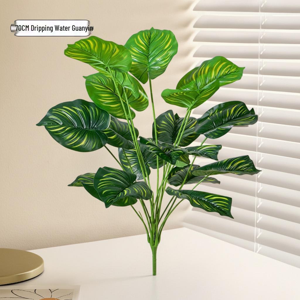 Small Monstera Artificial Plant for Indoor Decor - Potted Decoration for Offices, Living Rooms, and Desktops