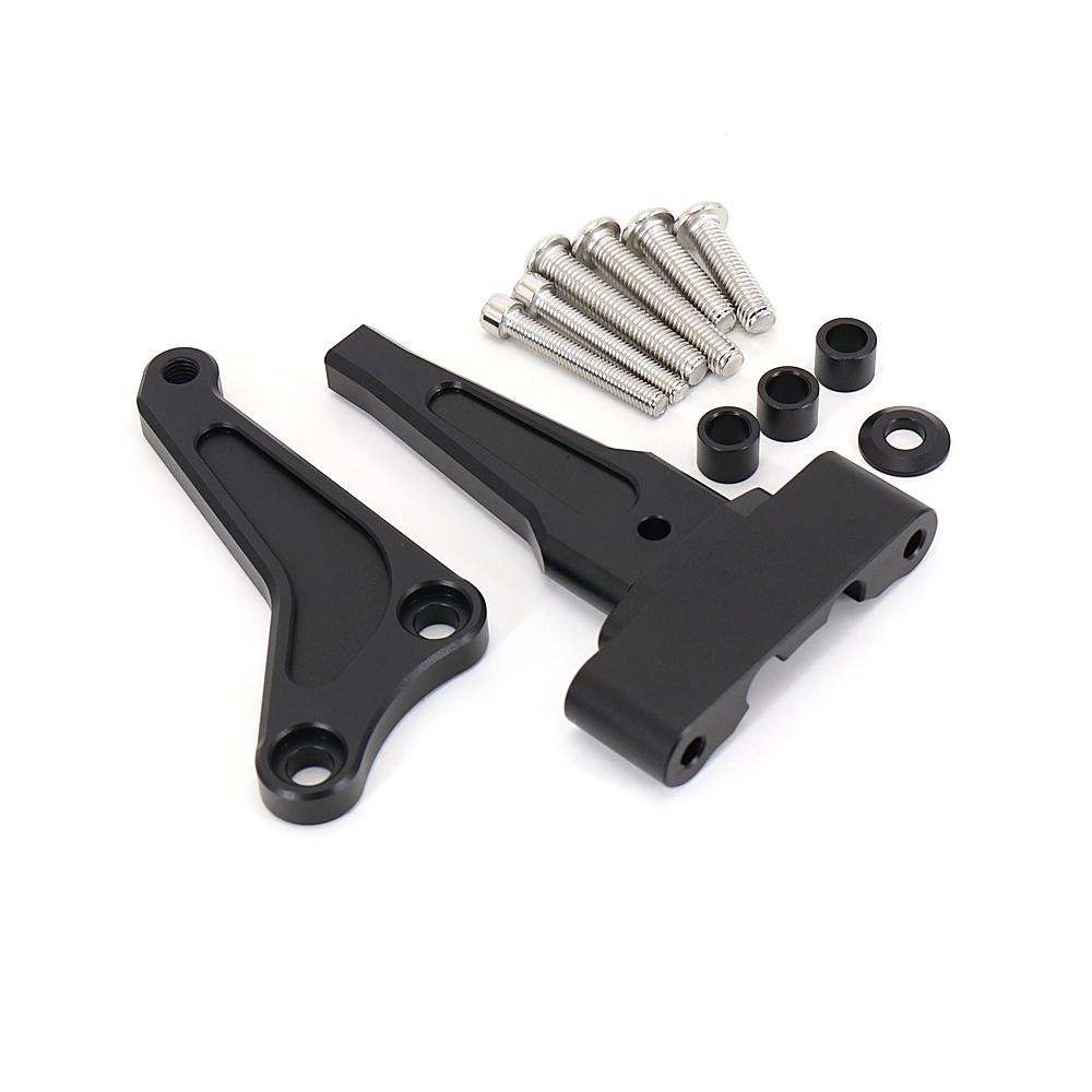 Комплект крепления стабилизатора рулевого демпфера из углеродного волокна для мотоцикла, кронштейн крепления демпфера рулевого управления для Street Triple 765R 765RS 1200RS Bracket-Black