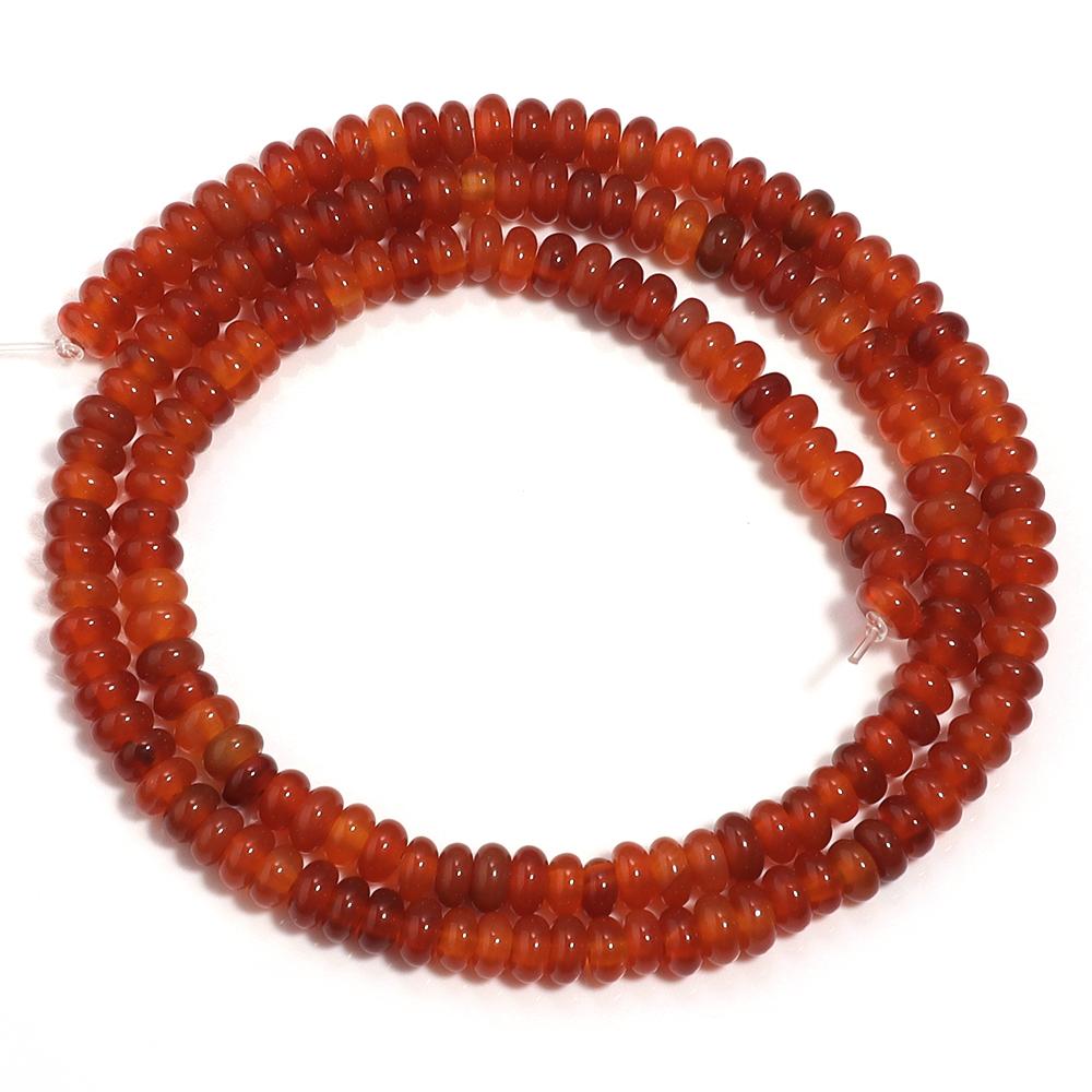 Natural Red Agate Stone Beads 4 6 8mm Abacu Flat Round Loose Gemstone Beads For Jewelry Making DIY Bracelet Necklace Accessories
