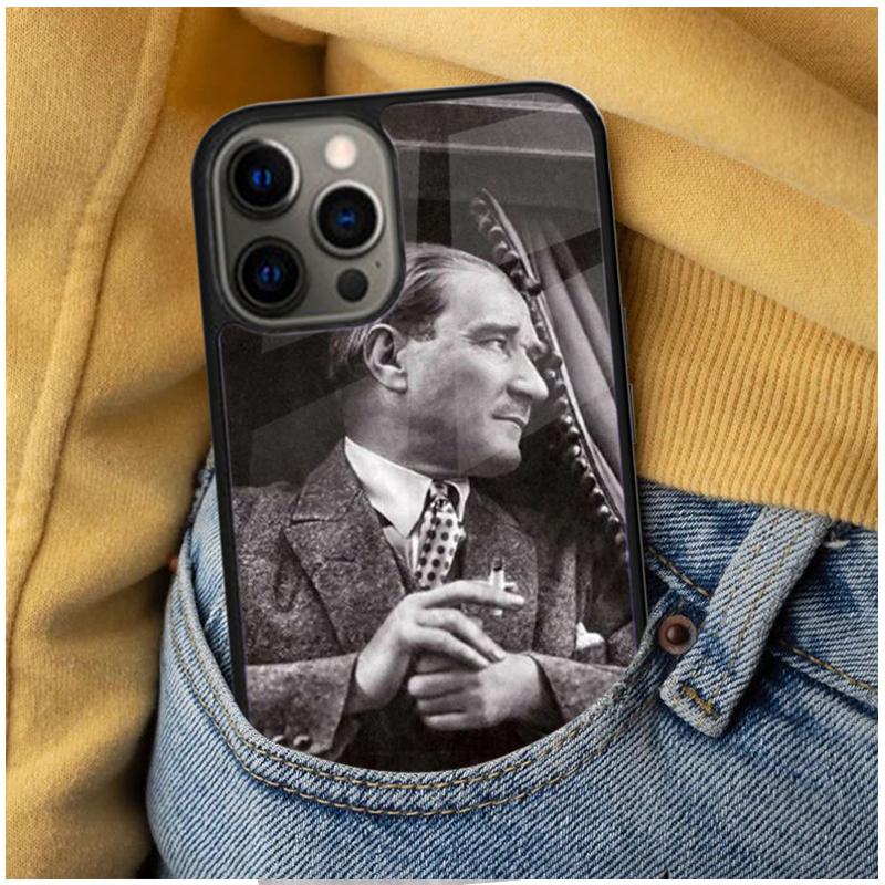 Mustafa Kemal Ataturk Soft Phone Case for iPhone 17 Air 16e Pro max 15 Pro 13 14 Plus 11 12 MagSafe Magnetic Coque
