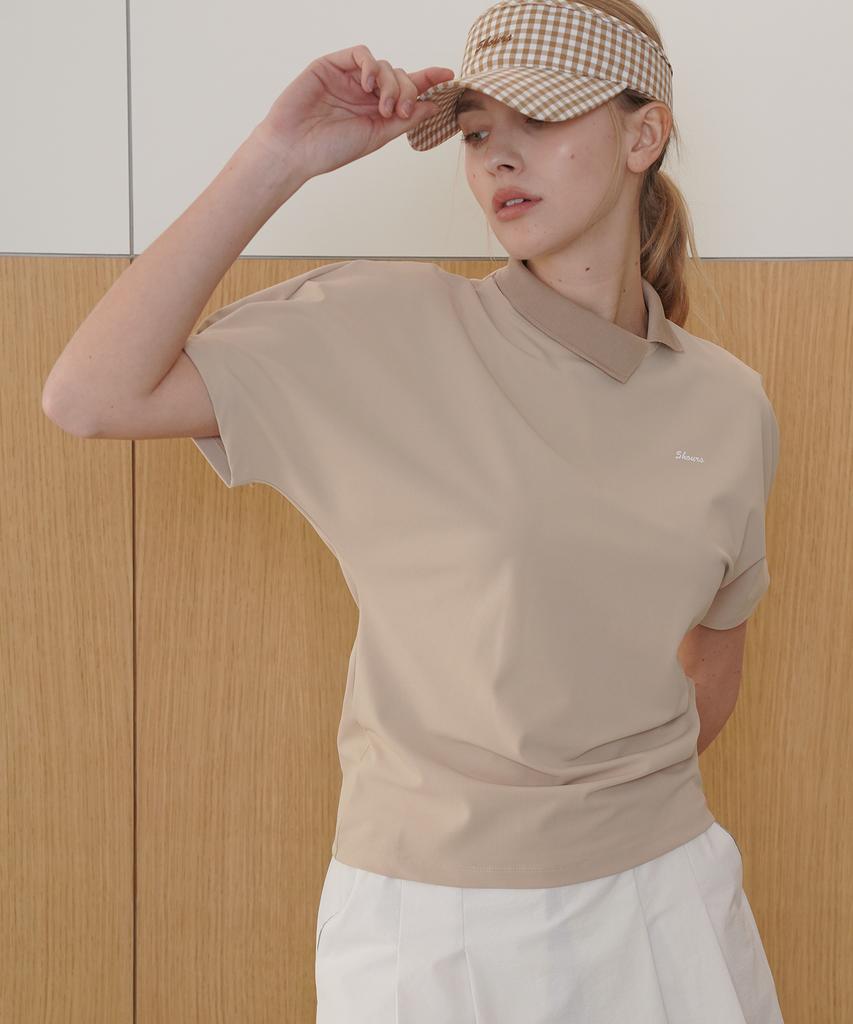 5HOURS Volume Raglan Collar-T _ Beige