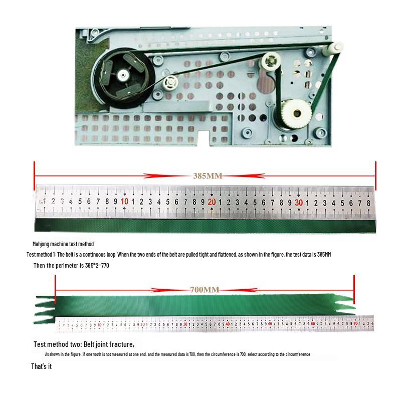 Set of 4 Automatic Mahjong Machine Conveyor Belts - Universal Fit, Choose Circumference and Width