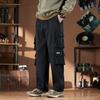 Men's High Street Trend Multi-Pocket Loose Casual Pants: Spring & Autumn Fashion Straight-Leg Trousers