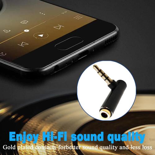 VolutyTek 90 Degree 3.5mm Male to Female Headphone Adapter 1/8 Inch Right Angle Stereo Connector for MP3 Player (2pcs)