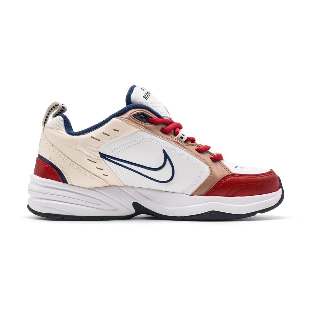 Nike Air Monarch 4 Blessing Horse Willkommen Frühling Dämpfung Abriebfest Niedriger Schaft Klobige Sneaker Unisex Weiß Rot 415445-102(Team268-)