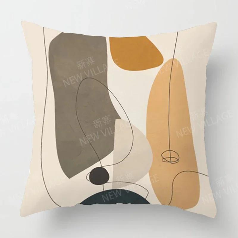 

Скандинавский Осенний Домашний Декор Осень Наволочка для диванной подушки Чехол на диванную подушку Современный Моранди 50x50cm розовый