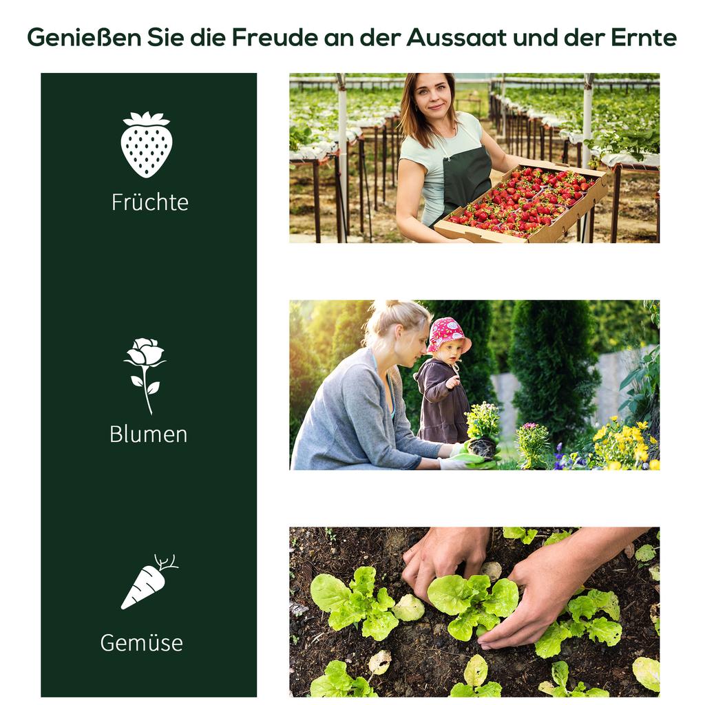 Greenhouse. Greenhouse with Door. Cold Frame. Plant House. Plant Propagation. Steel. Plastic. 250 X 100 X 80 Cm. Green