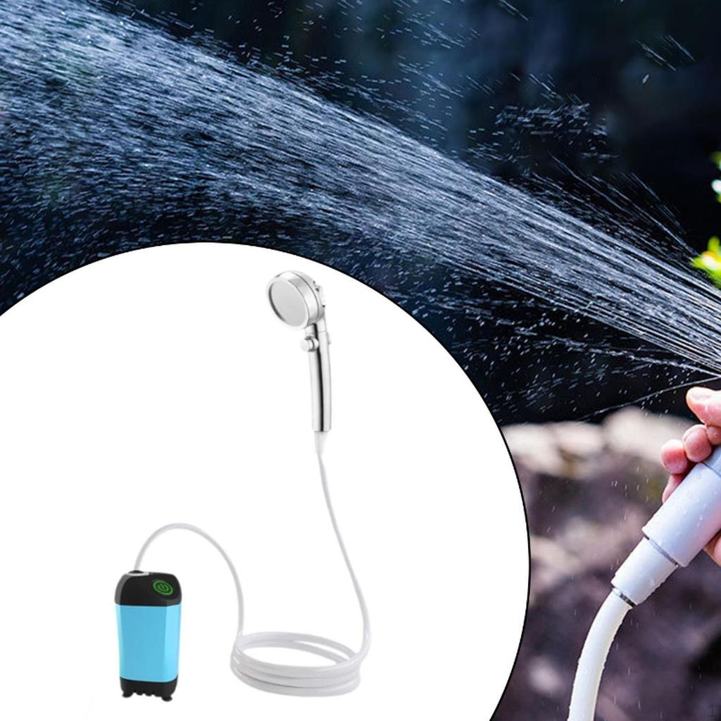 Kompakte Outdoor-Duschpumpe mit Handbrause für die Haustierpflege