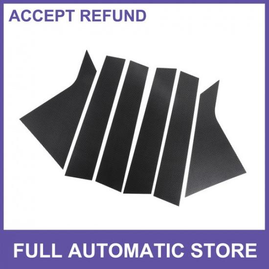 Car Pillar Window Trim Cover SIX  for Chevrolet Impala 14-20 Carbon Fiber