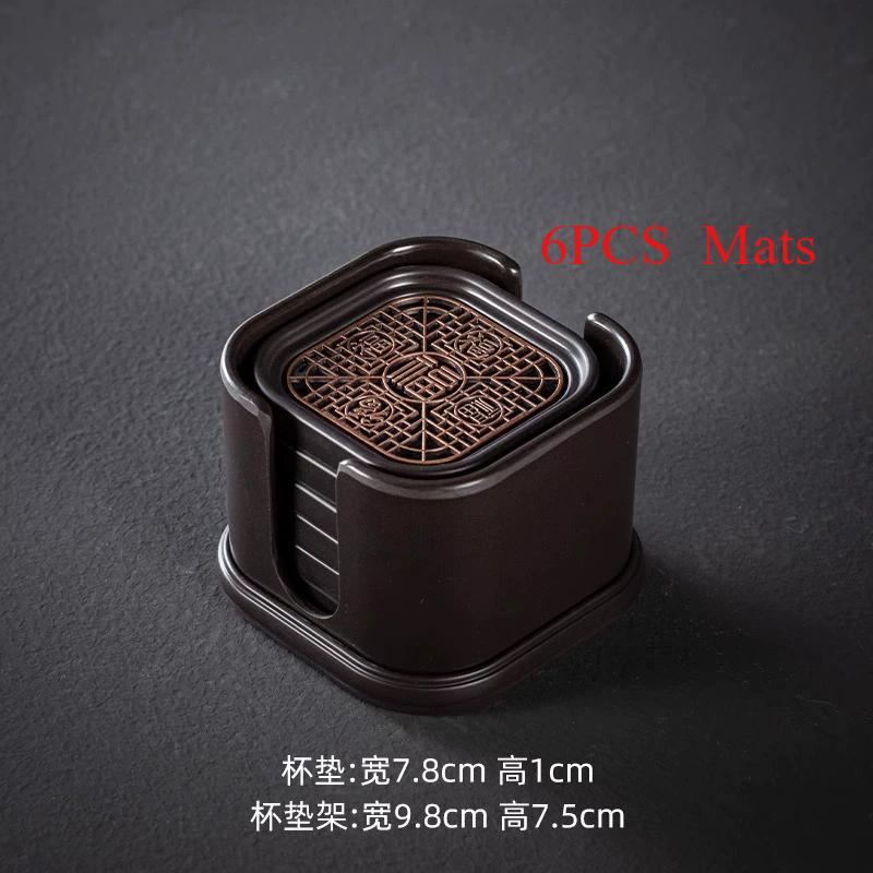Kung Fu Tea Coaster Heat Insulation Chinese Style Anti-scalding Tea Holder Household Storage Tea Cup Holder Mat Tray Accessories
