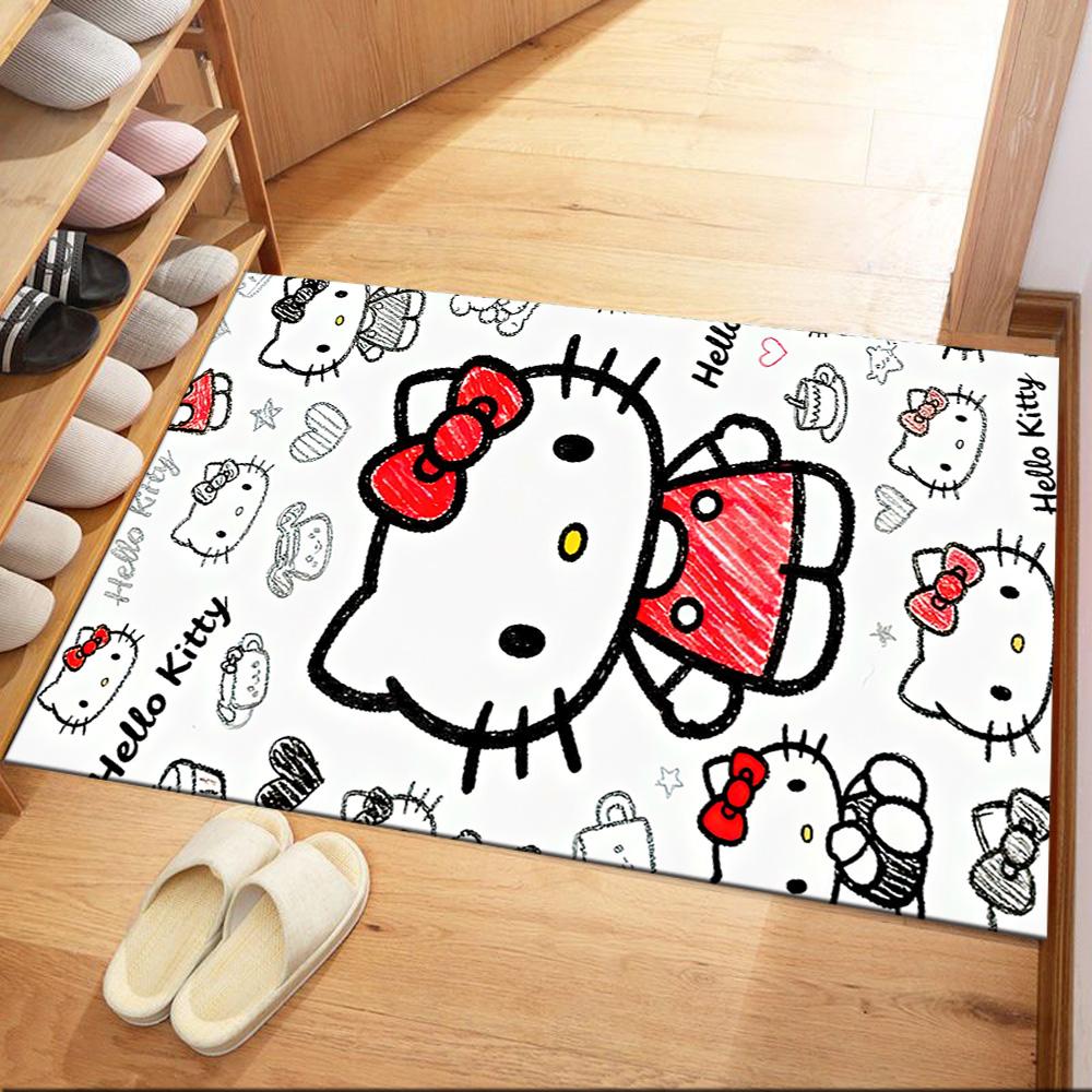 Hello Kitty Party Square rugs are a great choice for living rooms, bedrooms, home décor, and as gifts.