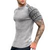 Men's Summer Casual Business Breathable T-Shirts Men's Printed Round Neck Slim Fit T-Shirts