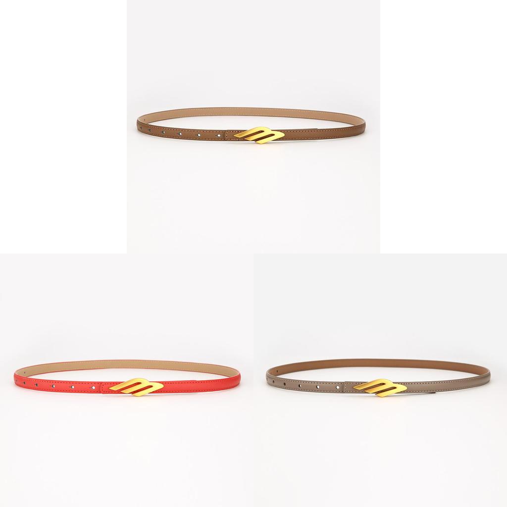 Ladies Leather Belt For Women Fashion Casual Waist Belt With Smooth Buckle For Daily Wear