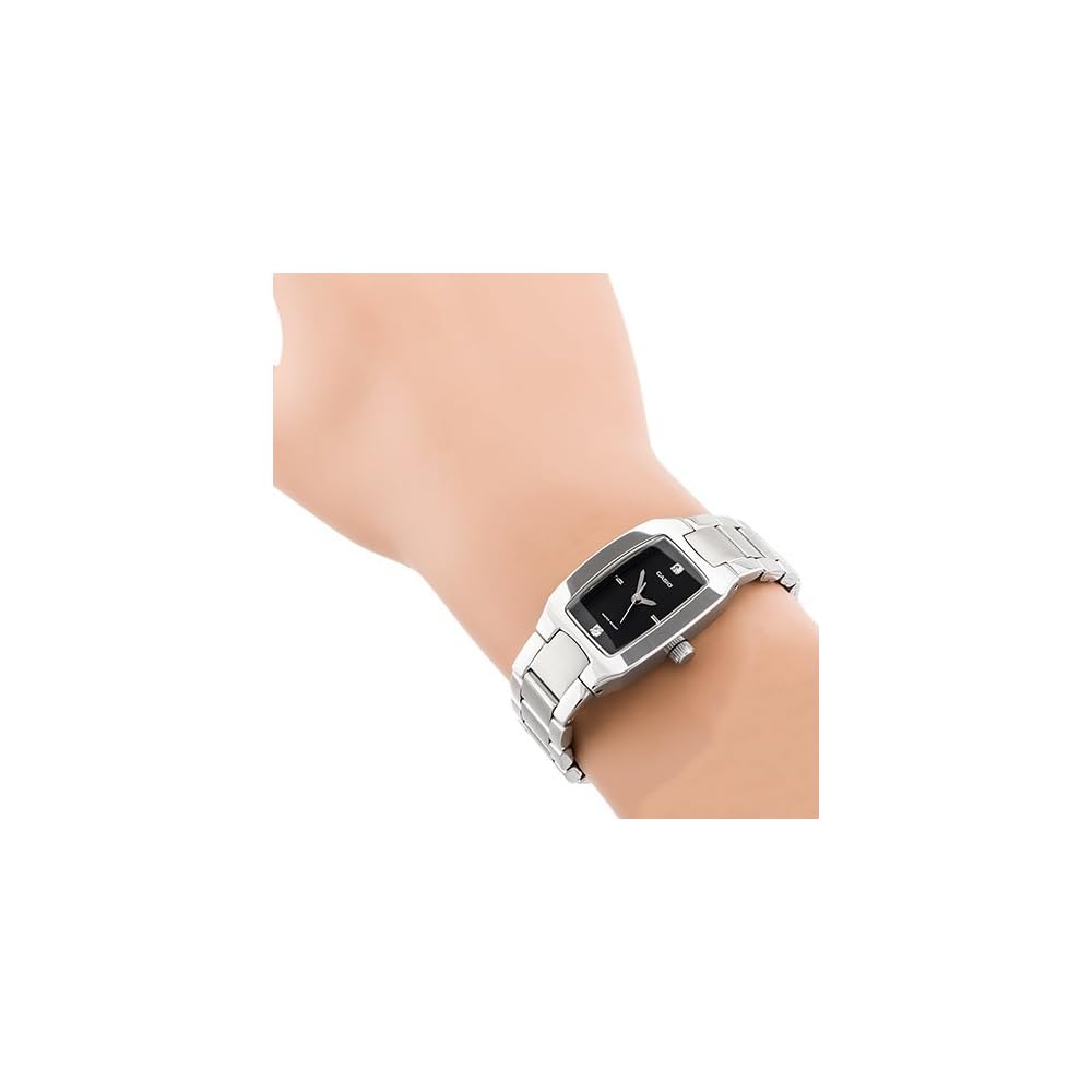 Casio Women's Standard Quartz Battery Watch LTP-1165A-1C2 Black Stainless Steel 30m Water Resistant