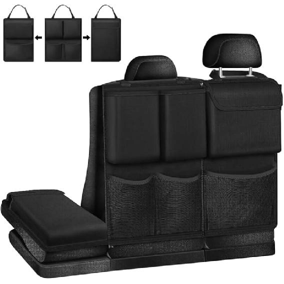 Mandark Car Trunk Organizer, Detachable Vehicle Seatback Hanging Storage Container With Zippers, Large Capacity Waterproof Auto Seat Back Trunk Bag