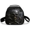 Skull Flower Design Shoulder Strap Insulated Lunch Bag Eco-Friendly Waterproof Thermal Cooler Reusable Student Bento Food