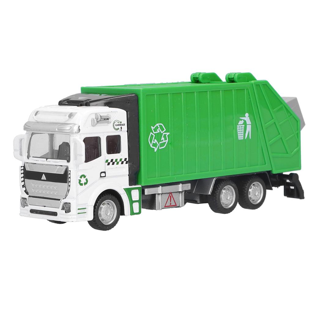 1:48 Pull Back Garbage Truck Toy Alloy Plastic Delivery Trash Truck Vehicles Toys Decoration for
