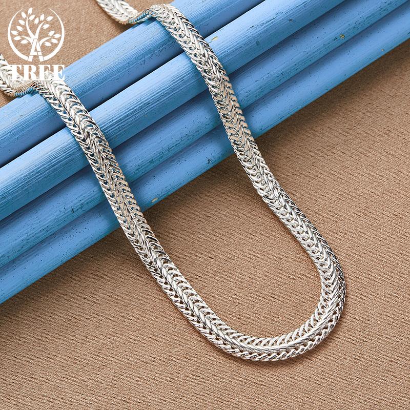 Lanț de oase de șarpe AliZero din argint 925, colier de 20 inci, bijuterii de modă pentru nuntă