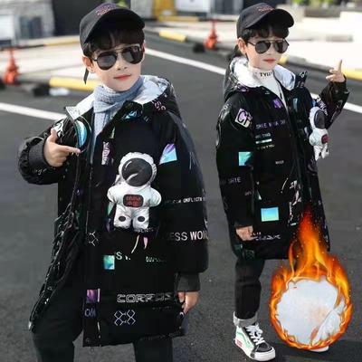 Moda infantil de invierno acolchada de algodón suelta para niños con chaqueta acolchada de algodón de cachemira