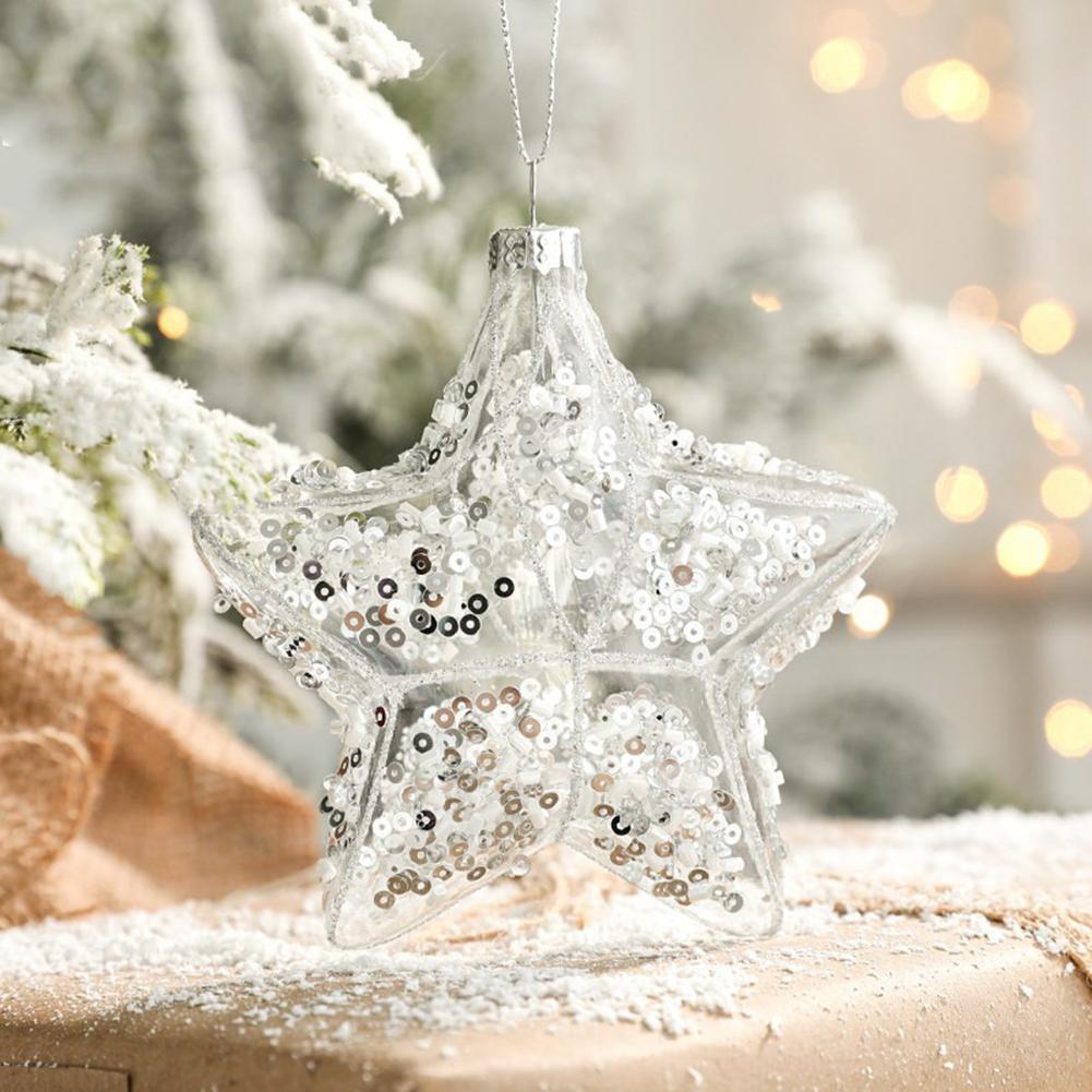 Christmas Ball Ornament White Gold Xmas Tree Hanging Bauble Pendants Christmas Decorations For Home Wedding Party