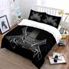 Electric Guitar Print Bed Set Black Style Bedding Set (1 Duvet Cover, 2 Pillowcases, Duvet Not Included)