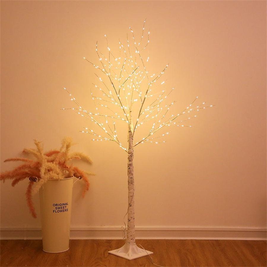 1.5M 1.8M Lighted Birch Tree Christmas Twig Trees Fairy Lights Artificial White Birch Tree Garland Lights String Lights
