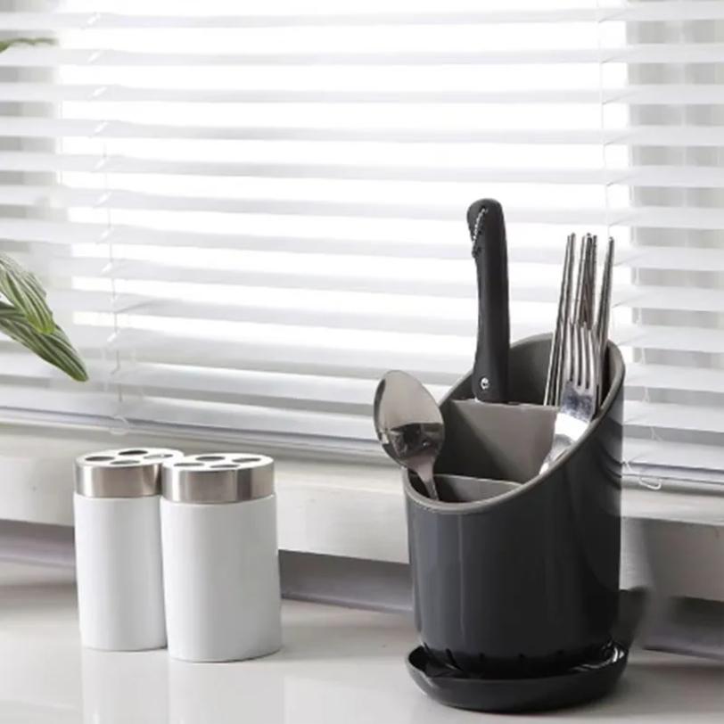 1PC Cutlery Storage Holder Plastic Drainer Drain Containers Drying Rack Tableware Table Knife Spoon Fork Container Kitchen Tool