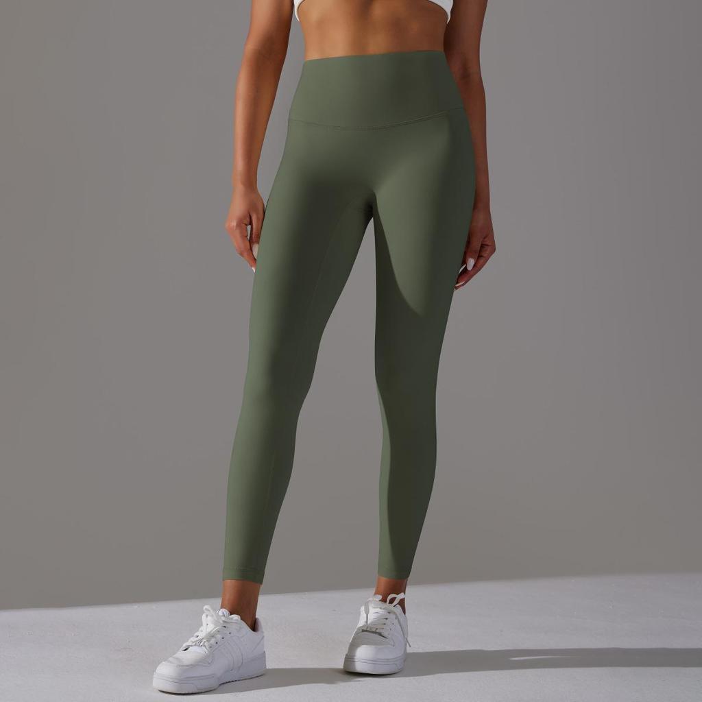 Seamless High-Waist Nude Breathable Yoga Capri Pants